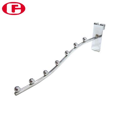 China Store Shelves China Manufacture Chrome Finish Metal Wire Display Iron Waterfall Hooks For Clothes for sale