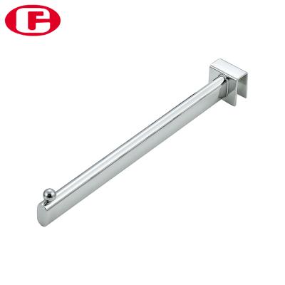 China Use With Square Tube Supermarket Chrome Metal Display Pipe Hook With 1 Bead/Nail For Shop Srore Hanging for sale