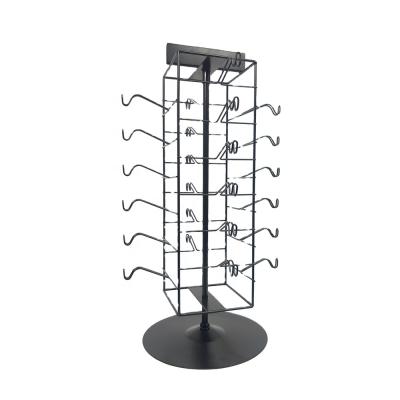 China Rotating Glasses Store Black Metal Glass Frame Rotating Display Holders for sale