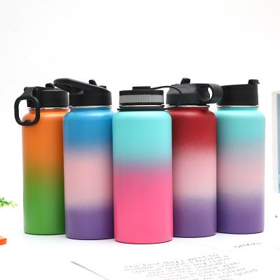 China Hot Sale Wholesale PORTABLE Stainless Steel Shaker Double Walled Bottle Insulated Water Bottle With Straw for sale