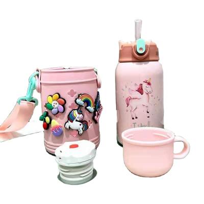 China 550ml Cristimas Viable Gift Cute Cartoon Design Vacuum Thermos Kids Wholesale Stainless Steel Water Bottle for sale