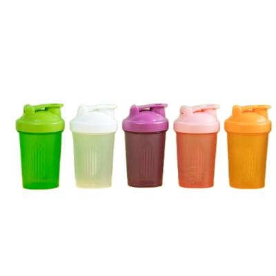 China PORTABLE 400ml Fitness Water Bottle Protein Shaker Bottle With Mixer Ball Sport Shaker Bottle Plastic Cup for sale