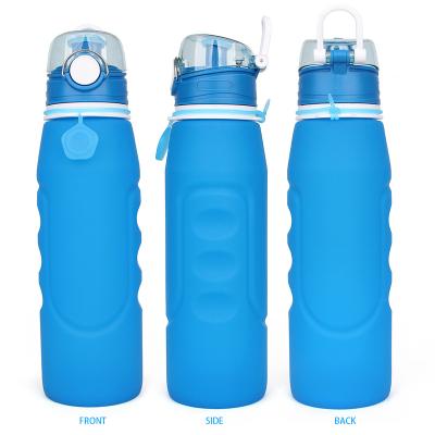 China Sustainable New Items Sport Collapsible Drink Bottle Silicone Water Bottles With Custom Logo for sale