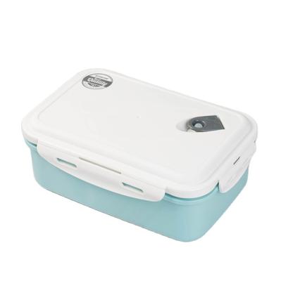 China BPA Free Sustainable Sustainable Plastic Food Container Wholesale 2-3 Compartment Cheap Lunch Box With Lock And Spoon Container for sale