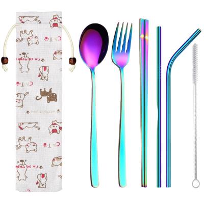 China Stocked FREE SAMPLE Promotion Dish Dinnerware Sets Kitchen Dining Bar Tableware Cutlery Fork Spoon Set Stainless Steel for sale