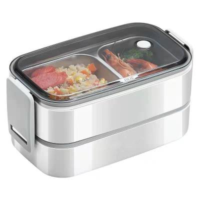 China Eco Friendly Stocked Lunch Box 304 Stainless Steel Bento Lunch Box BPA Free Food Container With 4 Compartment for sale