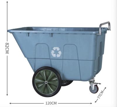 China Plastic Storage Trolley Cart With 4 Wheels Laundry Service Trolley , Tilt Truck for sale