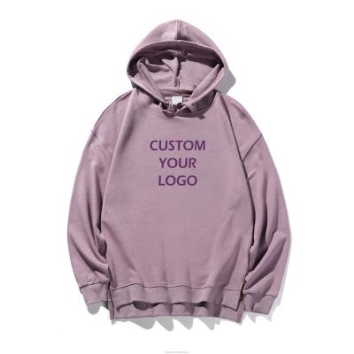 China LUXI QUICK DRY Custom Apparel Custom Logo Label Women's Casual Long Sleeve Sweater Drop Shoulder Hoodie Slit XS~5XL for sale