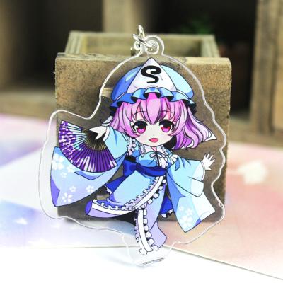 China American Anime Chain Oriental Project Hakurei Reimu Animation Peripheral Keychain Acrylic Pendant for sale