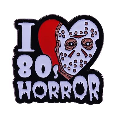 China American I love the 13th classic 80s movie enamel Pin Friday horror movie for sale