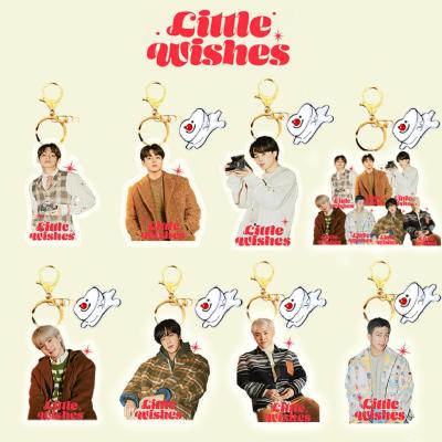 China Fashion Wholesale Kpop Bangtan Boys Wishes Little Christmas Plastic Acrylic Key Chain for sale