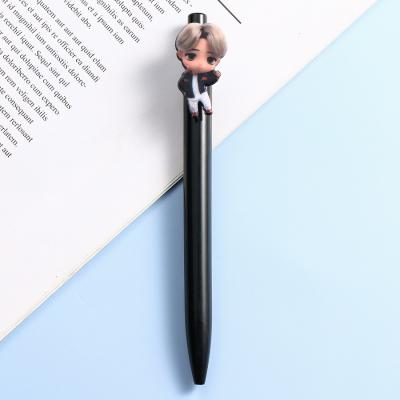 China office & Pen Black Cute Cartoon Stationary JUNG KOOK JIN J-HOPE V SUGA Peak Pen Boys Wholesale KPOP Bangtan School Fans Gift for sale