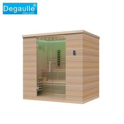 China Black Traditional Household Swimming Pool Combination Prices Wooden Steam Shower Sauna Rooms for sale