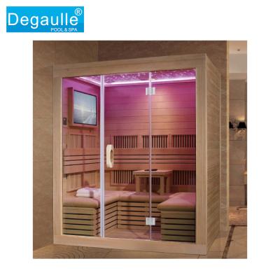 China Wooden Sauna Dry Room Household Swimming Pool Steam Sauna Spa With Accessory for sale