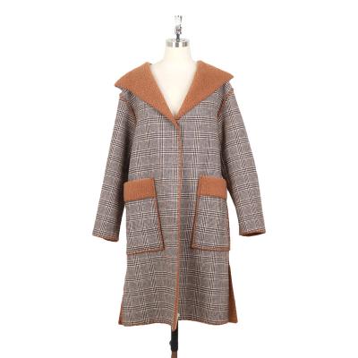 China Waterproof Wholesale Fashion High Quality Wear Winter Wool Jacket wool coats women Casual Trench Long Coat for sale