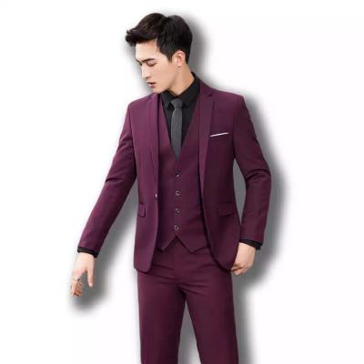 China Anti-wrinkle Alephan latest design groom wedding pictures men's coat pant designs wedding suit made in china for sale