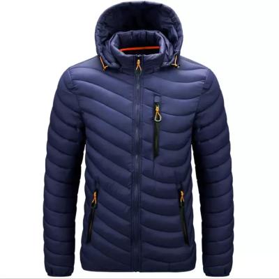 China QUICK DRY Custom Logo Mens Padded Coats Bubble Puffer Jacket Warm Winter Men Plus Size Jacket with Removable Hood for sale