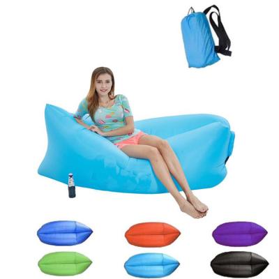 China Hot Selling Outdoor Lazy Sofa Bed Sofa Sleeping Bag Inflatable Air Bed Lay Down Chair Beach Sofa Couch for sale