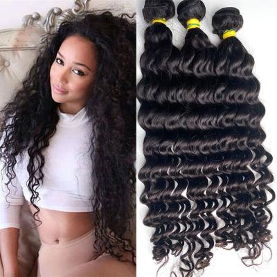 China 100% Raw Unprocessed Brazilian Human Deep Wave Deep Wave Cuticle Aligned Hair Bundles Long Hair Wholesale Seller for sale