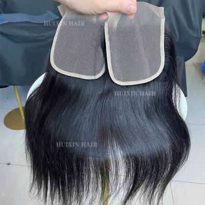 China Indian Brazilian Remy Straight Body Wave Mink Cuticle Wholesale Silky Straight Lined Virgin Raw Swiss Lace Closure 5x5 4x4 for sale