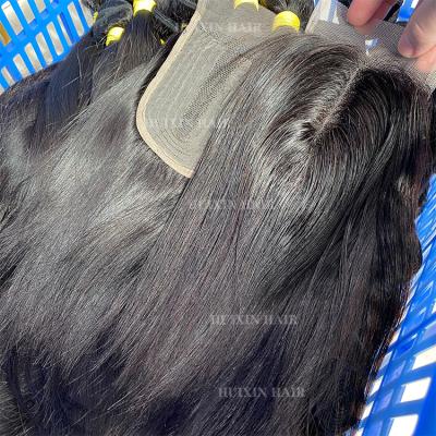 China Raw Wave Remy Vendor Virgin Silky Cheap Brazilian Peruvian Wholesale Silky Straight Human Hair Machine Make Closure for sale