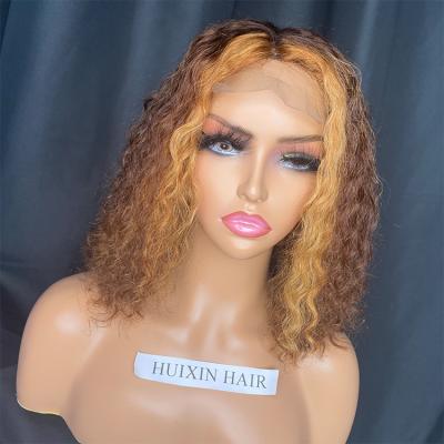 China Indian Brazilian Raw Hair Water Wave 4x4 Transparent Deep Wave 4x4 Lace Closure Wig Wholesale Good Quality for sale