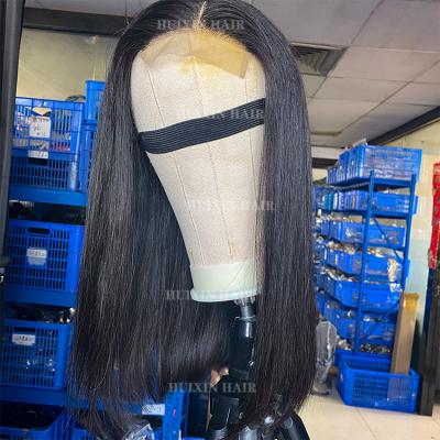 China Wholesale Raw Unprocessed Natural Wave Cuticle Aligned Brazilian Virgin Indian Remy Human Hair Curly 4x4 Lace Closure Swiss Straight Wig for sale