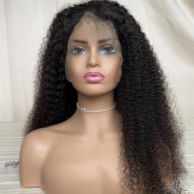 China 100% Curly Virgin Hair Kinky Curly Full Lace Wig For Indian Hair for sale