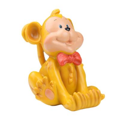 China Europe SYLWAN OEM Cute Monkey Bear Resin Open Statue Phone Holder Stand For iPhone iPad Desktop Tablet Phone Stand Portable Desk for sale