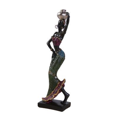 China OEM Africa SYLWAN Lovely Lady Statue Art Open Table Ornament for Mother's Day Style Resin Sculpture Home Exquisite Ethnic Decoration for sale