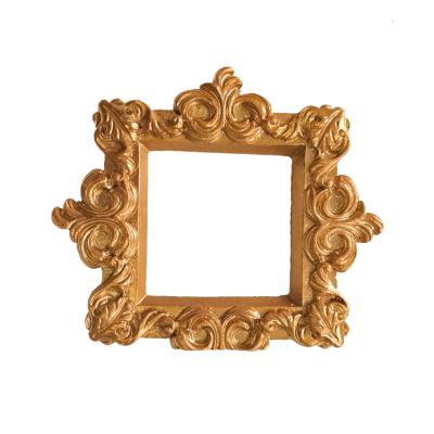 China Europe SYLWAN OEM Style Retro Antique Baroque Cheap Classic Gold Color Frames Mini Photo Ellipse Relief Wall Frame Picture Home Decor for sale