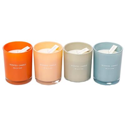 China SYLWAN Birthdays OEM Hot Selling European Design Cheap Color Scented Unique Glass Candle Cup Candle Set Girl Favor Candle Luxury Gift Box for sale