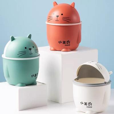 China Internet direct viable cute creative celebrity small dormitory mini factory trash can bedroom with lid storage bucket for sale