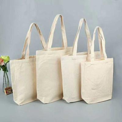 China Natural Blank Custom Logo Handled Printed Eco - Friendly Cotton Canvas Tote Bags In Stock for sale