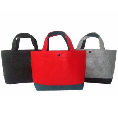 China Fashion Customized Colorful Handmade 100% Wool Felt Tote Bags Women Handbags for sale