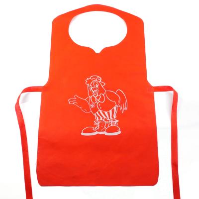 China Most Popular Cute Non Woven Apron Child Apron Disposable Baby Apron Custom Print for sale