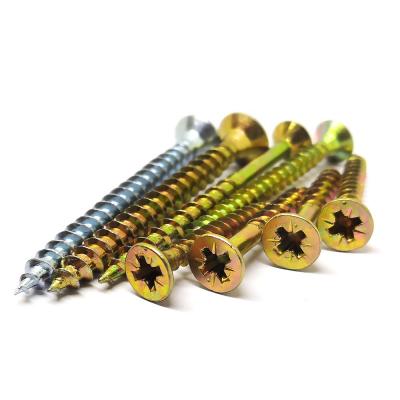 China din7505 316 stainless steel chipboard flat csk pozi head screws 3.5*35 for sale