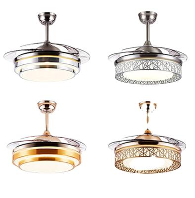 China Modern Most Popular Iron Body Invisible Mute Chandeliers With Fan Ceiling Light With Fan for sale