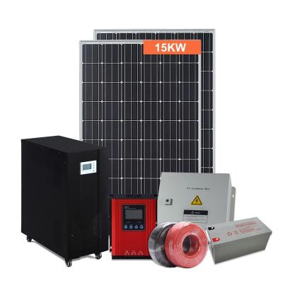 China Home Use 15kw Solar System 15000w Off Grid Inverter Mini Solar System Home Power for sale