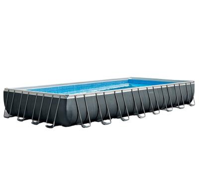 China INTEX 26378 Outdoor 32FT 9.75X4.88X1.32m Above Ground Large Rectangular Steel Frame Pool Set 975cmX488cmX132cm /32'X16'X52” for sale