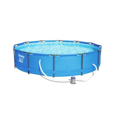 China Bestway 56416 Steel Frame PVC Indoor Outdoor Swimming Pool For Kids And Adults for sale