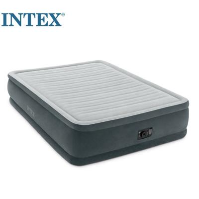 China INTEX 64414 Foldable Luxurious Lined Inflatable Mattress Double-Layer Classic Air Bed for sale