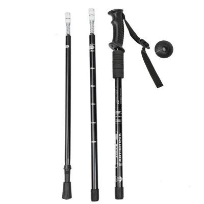 China Outdoor climbing Hot Sale Travel Walking Stick Hiking Aluminum Outdoor Hiking Poles Collapsible Adjustable Walking Stick for sale