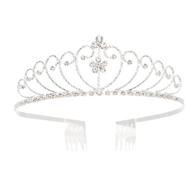 China Fashionable Crown Tiara Wedding Crown Birthday Party Bridal Hair Ornament Crystal Inset Diamond Queen Tiara Decoration for sale