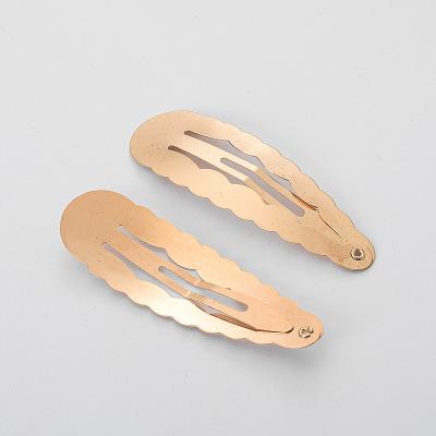 China Popular manufacturer sells 65MM round lace plating kc gold BB clip clip girl hairpin DIY head accessories for sale