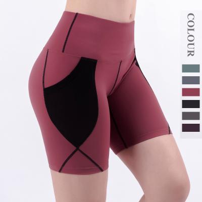 China Antibacterial Sports Workout Shorts OEM/ODM High Elastic Hot Women's Yoga Gym Trunks Sport Crack! crack! booty gaiters biker shorts for sale