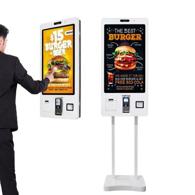 China SDK Totem Fast Food 21.5 24 Self Ordering Kiosks 32 Inch Touch Screen Self Service Software Payment Terminal For Restaurants for sale