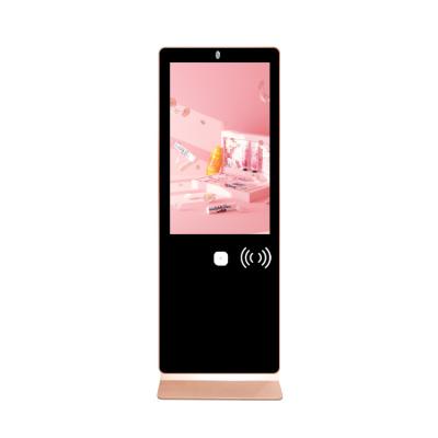 China Metal Cashier + Tempered Glass Barcode Scanner / Access IC 43 Inch Self Service Interactive Touch Screen Ordering Kiosks for sale