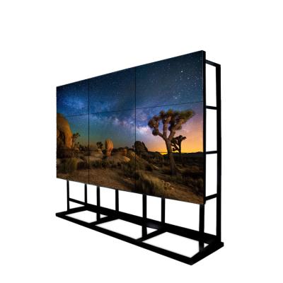 China Samsung LG 55 Inch 3*3 Inch LCD Video Indoor Wall Advertising Full Coverage 0.88/1.7mm Indoor Standing Narrow Bezel for sale