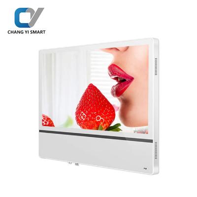 China Metal case + tempered glass panel 21.5 inch dual screen advertising tft module screen lift display with wifi 4G for sale